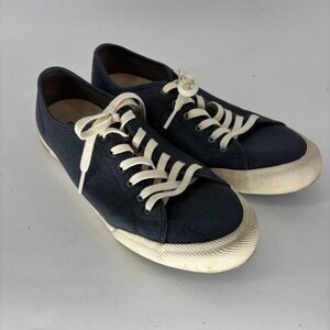 SeaVees monetary standard Blue and Cream Canvas Sneakers women’s 9 cotton